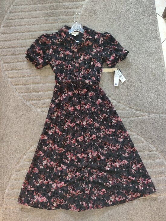 52Seven Dresses & Skirts - 52seven Womens Short Sleeve Floral Shirt Dress - Size 6P